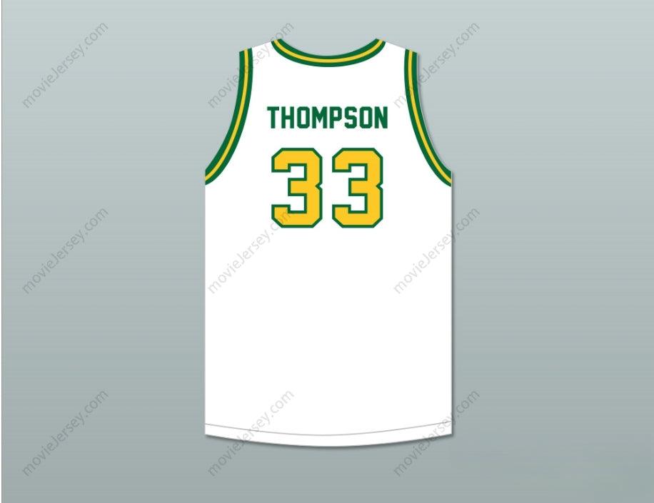 CUSTOM ANY Name Number DAVID THOMPSON 33 CREST HIGH SCHOOL CHARGERS WHITE BASKETBALL JERSEY 1 Top Stitched S-6XL