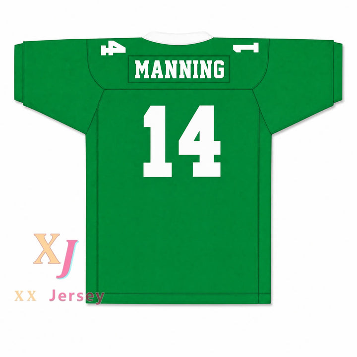 CAMISETA DE FÚTBOL BLANCA DE LA ESCUELA SECUNDARIA ELI MANNING 14 ISIDORE NEWMAN, VERSIÓN COSIDA, Tallas S-6XL