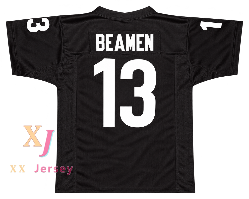 Custom Willie Beamen 13 Miami Sharks Black Football Jersey