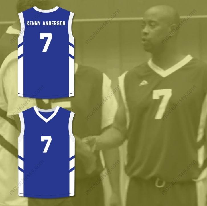 CUSTOM ANY Name Number KENNY ANDERSON 7 BLUE BASKETBALL JERSEY DENNIS RODMAN'S BIG BANG IN PYONGYANG Top Stitched S-6XL