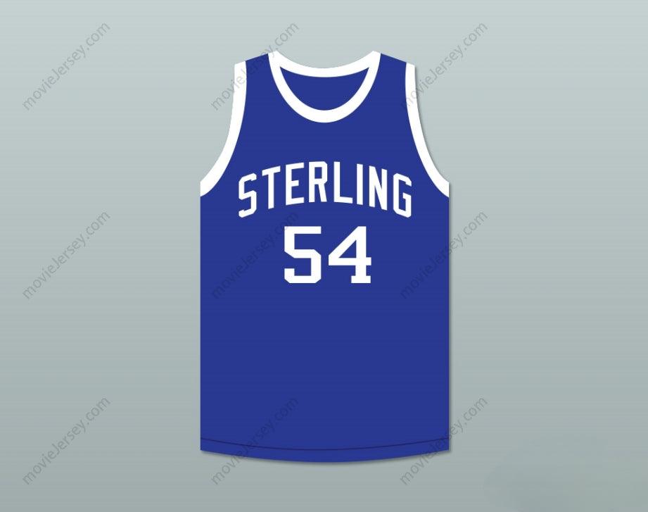 CUSTOM ANY Name Number CLYDE DREXLER 54 STERLING HIGH SCHOOL RAIDERS BLUE BASKETBALL JERSEY 2 Top Stitched S-6XL