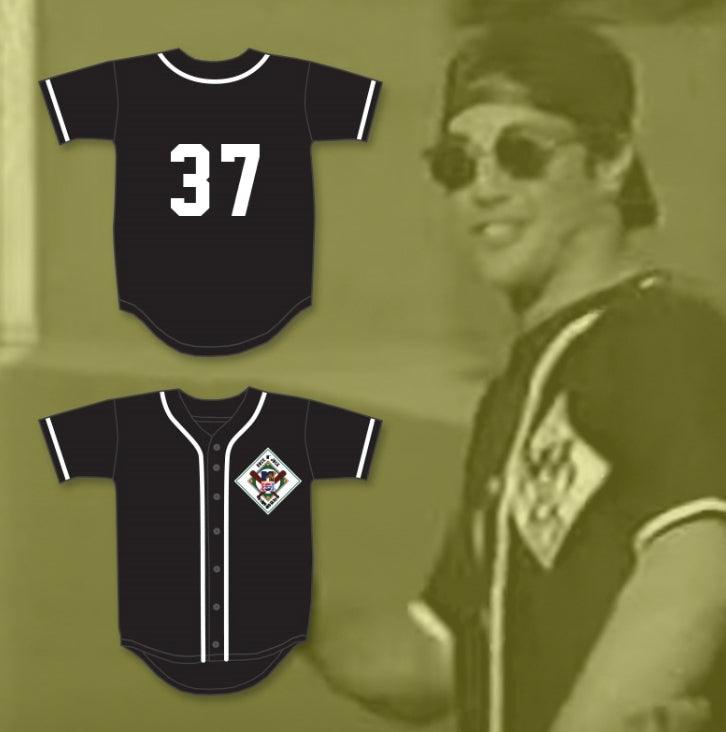 Camiseta de béisbol personalizada con cualquier nombre y número de KEANU REEVES 37 AARDVARKS 1er Derby de Diamantes Anual ROCK N' JOCK 1990 con costuras superiores S-6XL