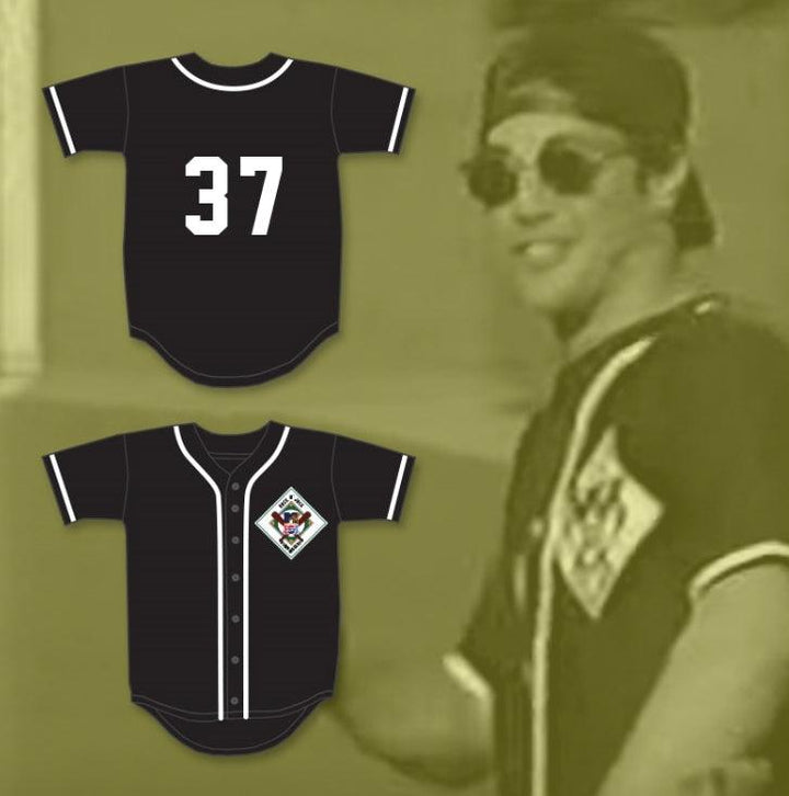 Camiseta de béisbol personalizada con cualquier nombre y número de KEANU REEVES 37 AARDVARKS 1er Derby de Diamantes Anual ROCK N' JOCK 1990 con costuras superiores S-6XL