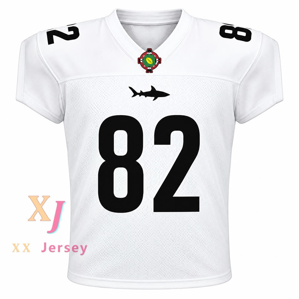 PERSONALIZA Cualquier Nombre Número TERRELL OWENS 82 MIAMI SHARKS BLANCO RIBETE Camiseta de Fútbol Cosida Tallas S-6XL