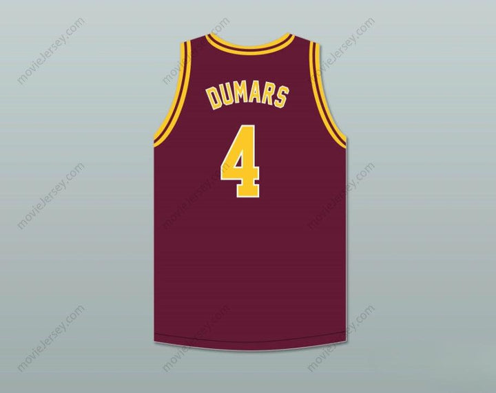 PERSONALIZA CUALQUIER Nombre Número JOE DUMARS 4 CAMISETA DE BALONCESTO MARRÓN CENTRAL HIGH SCHOOL CHIEFS 1 Doble Costura S-6XL