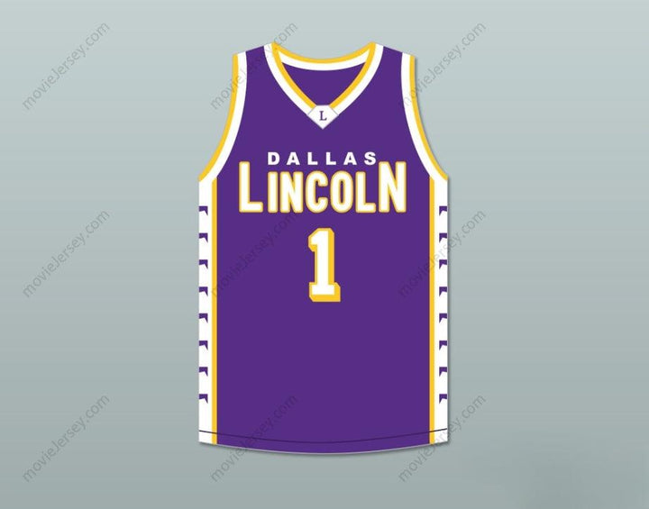 PERSONALIZA CUALQUIER Nombre Número CHRIS BOSH 1 LINCOLN HIGH SCHOOL TIGERS PÚRPURA CAMISETA BALONCESTO 2 Cosida Tallas S-6XL