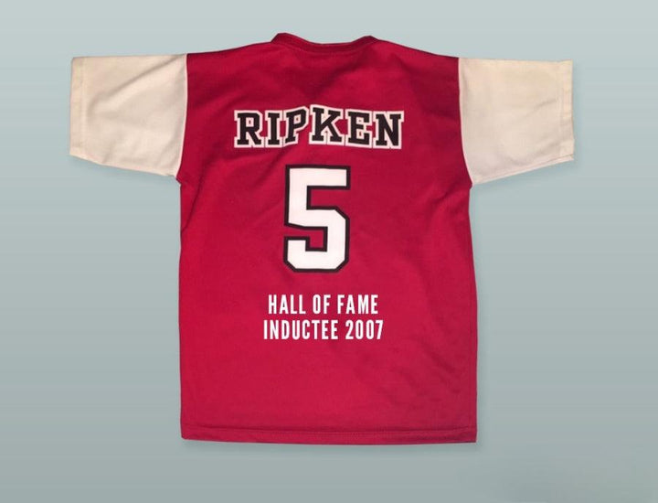 Camiseta de béisbol ROJA con el número 5 de CAL RIPKEN JR. de los RED WINGS, personalizada con cualquier nombre, miembro del Salón de la Fama de 2007, costuras superiores, tallas S-6XL