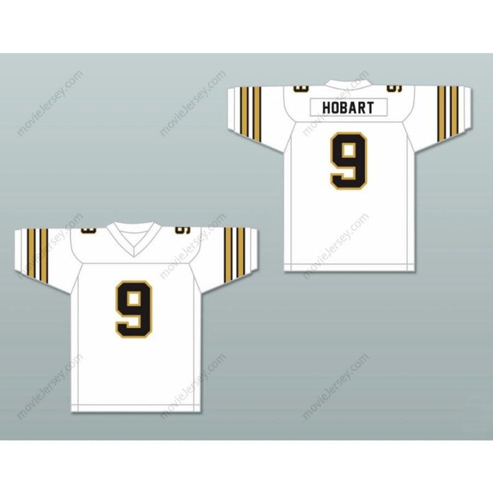CAMISETA DE FÚTBOL AMERICANA PERSONALIZADA CON CUALQUIER Nombre Número 1984 USFL KEN HOBART 9 DENVER GOLD VISITANTE Cosida Tallas S-6XL