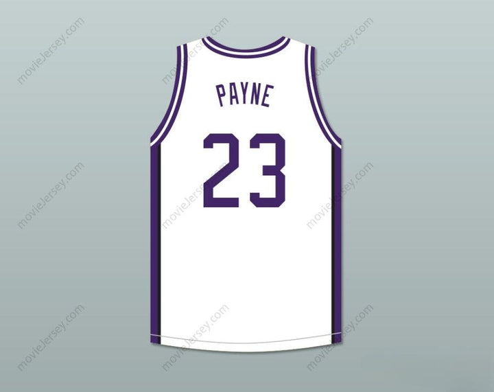 PERSONALIZA CUALQUIER Nombre Número MARTIN PAYNE 23 MORRIS BROWN COLLEGE WOLVERINES JERSEY DE BALONCESTO BLANCO PARCHE Cosido S-6XL