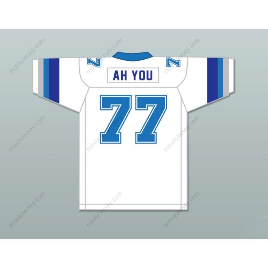 PERSONALIZA CUALQUIER Nombre Número 1983 USFL JUNIOR AH YOU 77 BOSTON BREAKERS ROAD Jersey de Fútbol Americano Cosido Tallas S-6XL