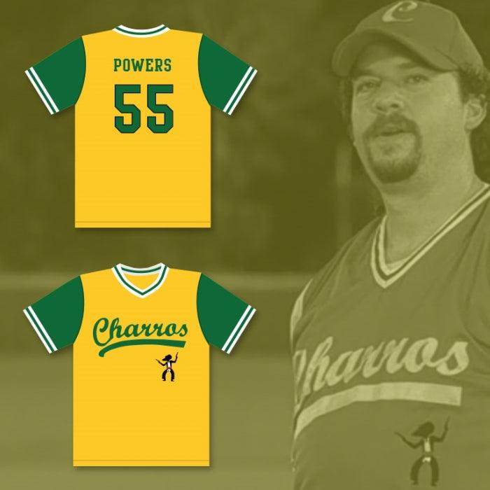 Personalizado Cualquier Nombre Número KENNY POWERS 55 CHARROS JERSEY DE BÉISBOL DE VISITANTE EASTBOUND & DOWN Cosido de Primera Calidad S-6XL