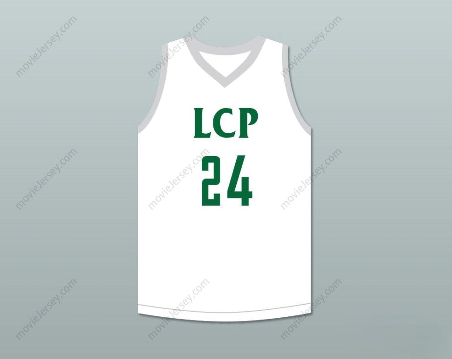 CAMISETA DE BALONCESTO BLANCA DE LOS LIONS DE LIBERTY CHRISTIAN PREP TACKO FALL 24 CON CUALQUIER NOMBRE Y NÚMERO PERSONALIZADOS 1 Bordado superior S-6XL
