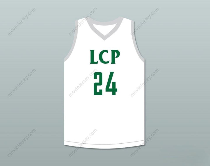 CAMISETA DE BALONCESTO BLANCA DE LOS LIONS DE LIBERTY CHRISTIAN PREP TACKO FALL 24 CON CUALQUIER NOMBRE Y NÚMERO PERSONALIZADOS 1 Bordado superior S-6XL