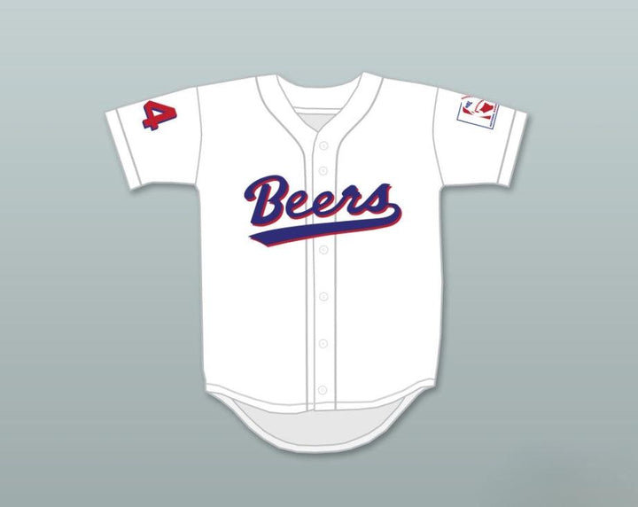Personalizado Cualquier Nombre Número JOE 'AIRMAN' COOPER 44 BEERS BASEKETBALL CAMISETA DE BÉISBOL BLANCA Superior Cosida S-6XL