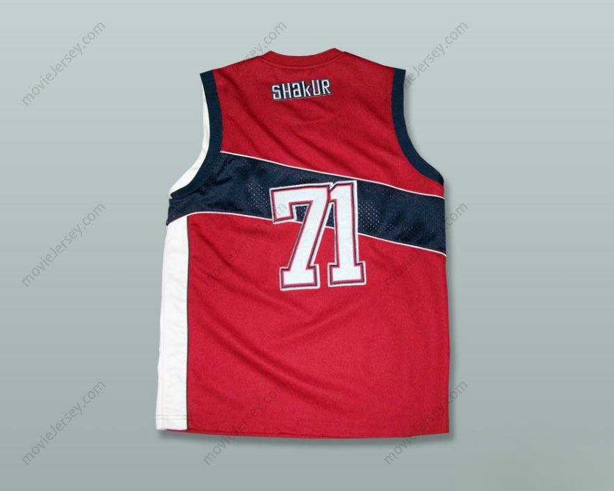 PERSONALIZA CUALQUIER Nombre Número TUPAC SHAKUR 71 MAKAVELI Camiseta de Baloncesto ROJA Y NEGRA con Costuras Superior Tallas S-6XL