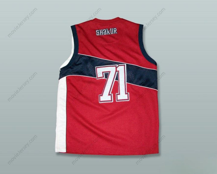 PERSONALIZA CUALQUIER Nombre Número TUPAC SHAKUR 71 MAKAVELI Camiseta de Baloncesto ROJA Y NEGRA con Costuras Superior Tallas S-6XL