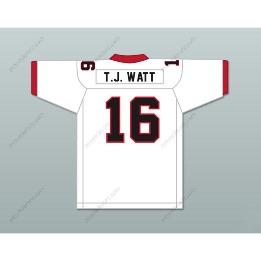 PERSONALIZADA Cualquier Nombre Número TJ WATT 16 Camiseta de Fútbol PIRATES de la Escuela Secundaria PEWAUKEE, Costuras Superiores Tallas S-6XL