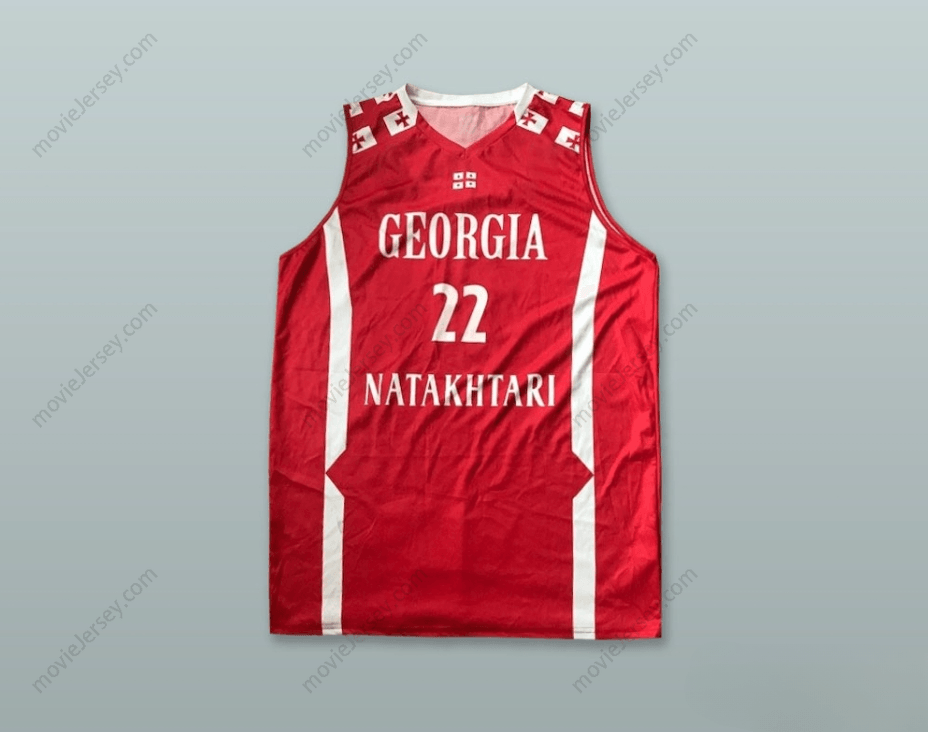 PERSONALIZA Cualquier Nombre Número GIORGI SHARABIDZE 22 GEORGIA CAMISETA BALONCESTO ROJA Superior Cosida S-6XL