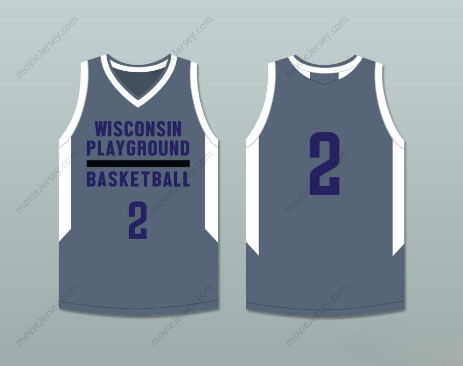 CUSTOM ANY Name Number PLAYER 2  PLAYGROUND BASKETBALL DARK GRAY BASKETBALL JERSEY Top Stitched S-6XL