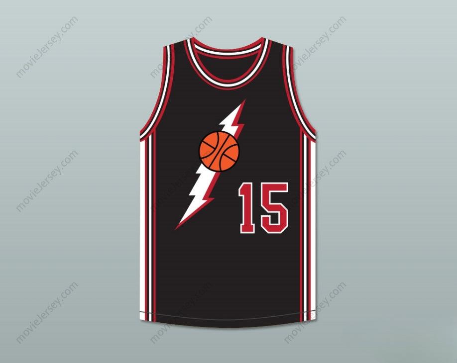CAMISETA DE BALONCESTO PERSONALIZADA CON CUALQUIER Nombre y Número JAMES WORTHY LARRY 15 NEGRA Cosida En Casa Tallas S-6XL