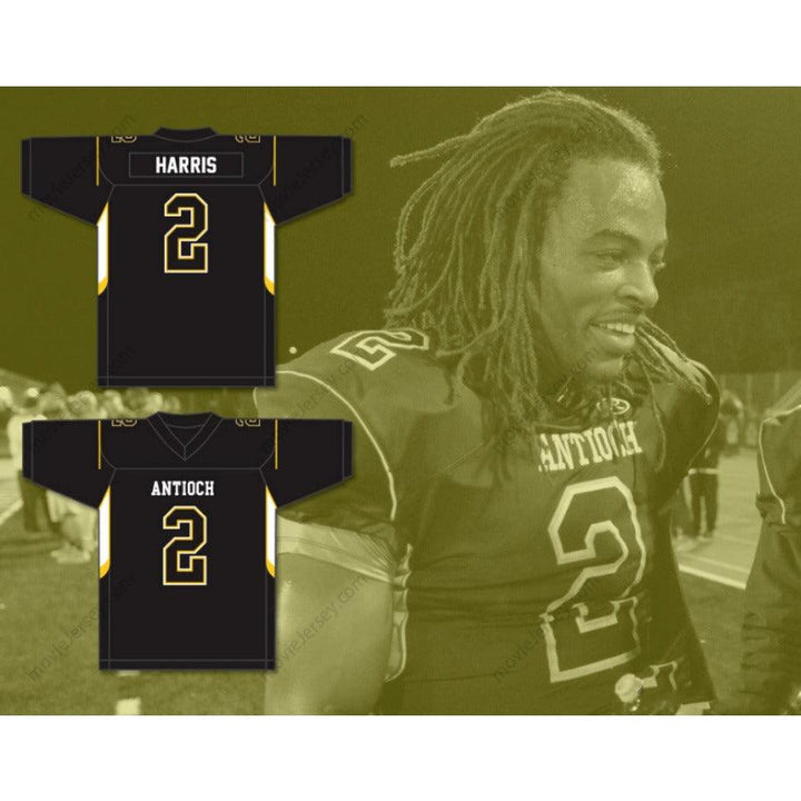 PERSONALIZA Cualquier Nombre Número NAJEE HARRIS 2 ANTIOCH HIGH SCHOOL PANTHERS Camiseta de Fútbol Cosida Tallas S-6XL