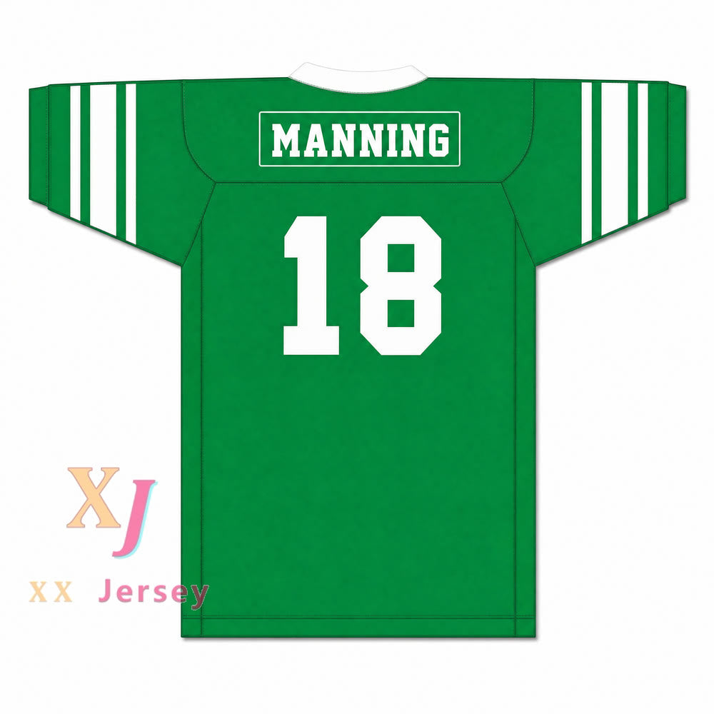 CUSTOM Name PEYTON MANNING 18 ISIDORE NEWMAN HIGH SCHOOL WHITE FOOTBALL JERSEY Top Stitched S-6XL