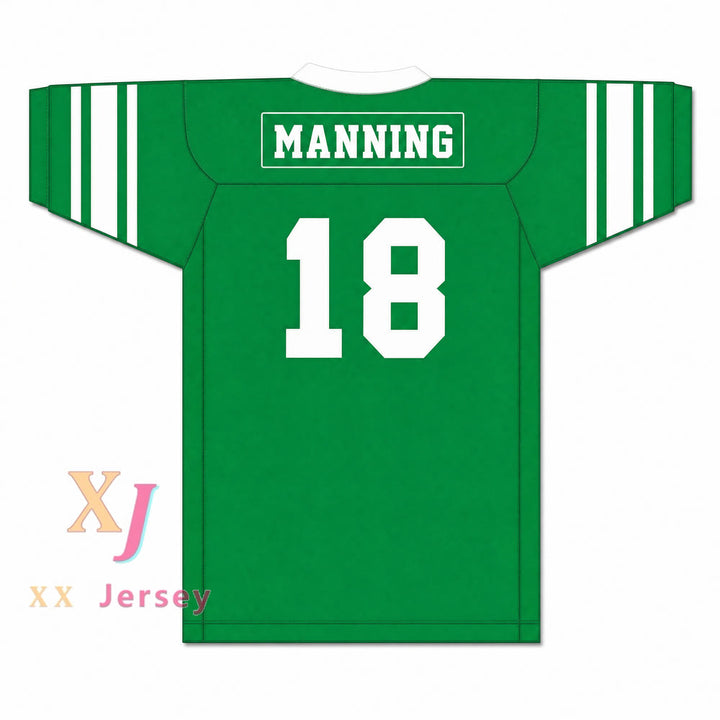CUSTOM Name PEYTON MANNING 18 ISIDORE NEWMAN HIGH SCHOOL WHITE FOOTBALL JERSEY Top Stitched S-6XL