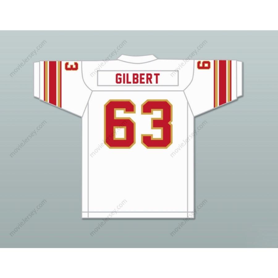 PERSONALIZA CUALQUIER Nombre Número 1983 USFL GEORGE GILBERT 63 PHILADELPHIA STARS CAMISETA DE FÚTBOL AMERICANA DE VISITANTE BORDADA S-6XL