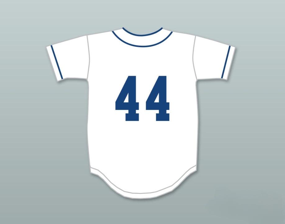 Camiseta de béisbol blanca CHELTENHAM HIGH SCHOOL PANTHERS, número 44 REGGIE JACKSON, cualquier nombre, 1 bordado, tallas S-6XL