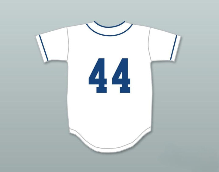 Camiseta de béisbol blanca CHELTENHAM HIGH SCHOOL PANTHERS, número 44 REGGIE JACKSON, cualquier nombre, 1 bordado, tallas S-6XL