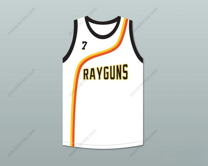 PERSONALIZADA Cualquier Nombre Número JERMAINE O'NEAL 7 ROSWELL RAYGUNS JERSEY BALONCESTO BLANCO Top Cosido Tallas S-6XL