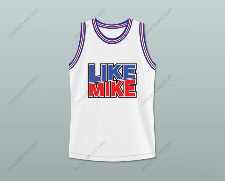 PERSONALIZABLE Cualquier Nombre Número MICHAEL 23 LIKE MIKE JERSEY DE BALONCESTO Blanco Combinado Cosido S-6XL