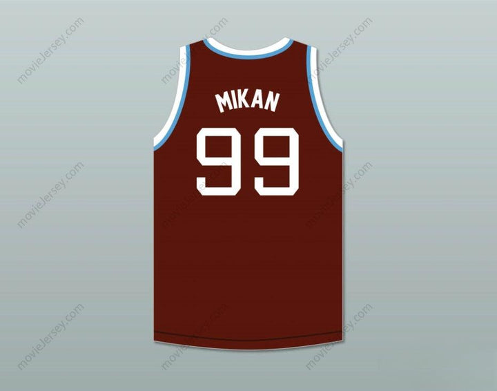 PERSONALIZA Cualquier Nombre Número GEORGE MIKAN 99 JOLIET CATHOLIC HIGH SCHOOL HILLTOPPERS CAMISETA DE BALONCESTO MARRÓN 1 Cosida S-6XL