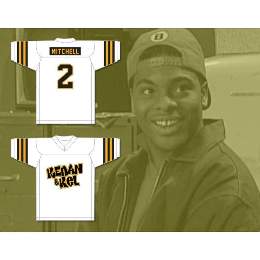 CUSTOM ANY Name Number KEL MITCHELL 2 KENAN KEL WHITE Football Jersey Top Stitched S-6XL