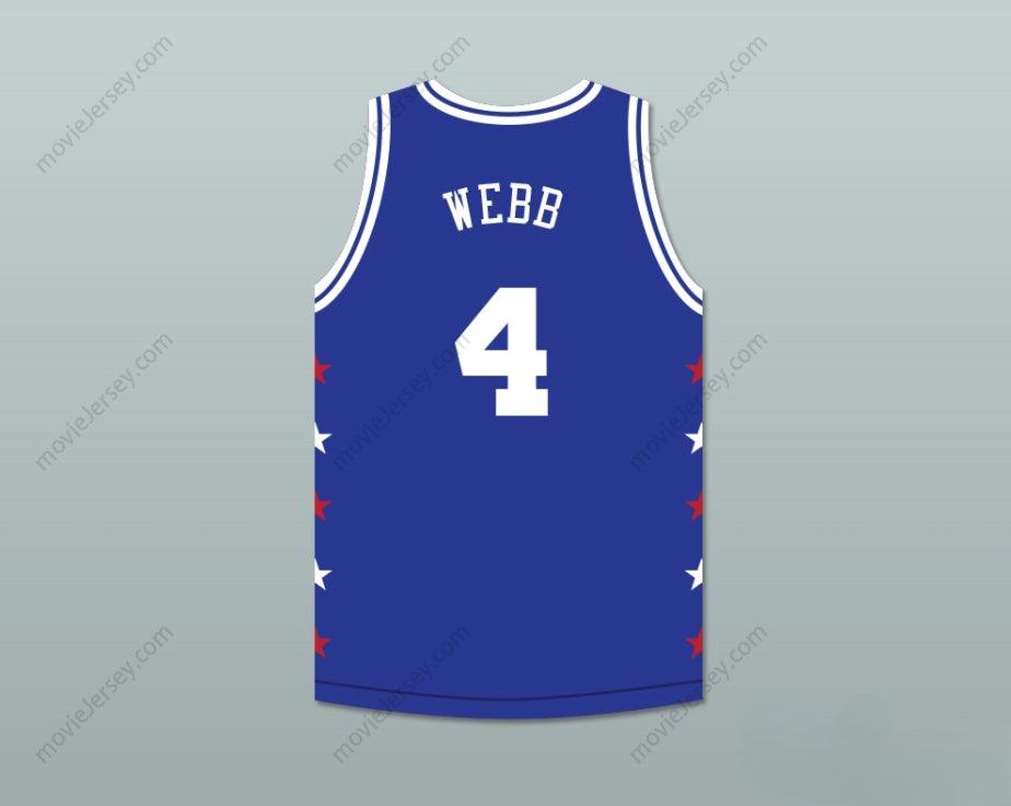 PERSONALIZA CUALQUIER Nombre Número SPUD WEBB 4 MAGIC JOHNSON CAMISETA DE BALONCESTO AZUL ALL STAR GAME 1989 EVENTO BENÉFICO MIDSUMMER NIGHT'S MAGIC Parte Superior Cosida S-6XL