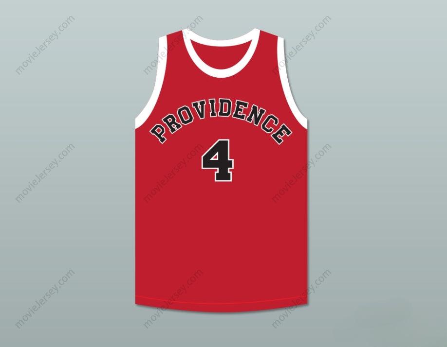 PERSONALIZABLE Cualquier Nombre Número DINO MARTIN 4 PROVIDENCE STEAMROLLERS CAMISETA ROJA DE BALONCESTO 1 Costura Superior S-6XL