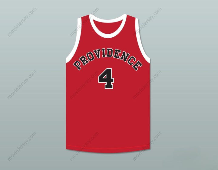 PERSONALIZABLE Cualquier Nombre Número DINO MARTIN 4 PROVIDENCE STEAMROLLERS CAMISETA ROJA DE BALONCESTO 1 Costura Superior S-6XL