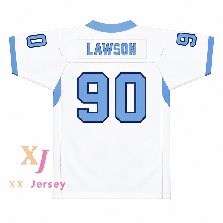 PERSONALIZADA cualquier Nombre Número SHAQ LAWSON 90 D. W. DANIEL HIGH SCHOOL LIONS Camiseta de Fútbol con Costura Superior Tallas S-6XL