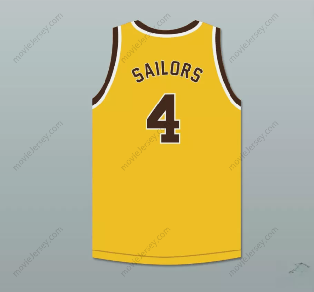 Custom Any Name Number KEN SAILORS 4 WYOMING COWBOYS YELLOW BASKETBALL JERSEY Top Stitched S-6XL