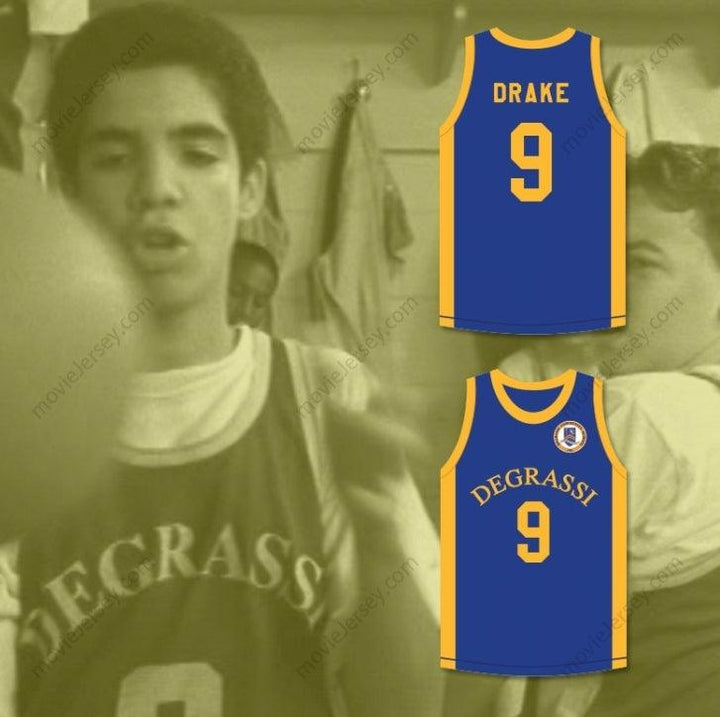 CAMISETA DE BALONCESTO PERSONALIZADA con Cualquier Nombre y Número de DRAKE 9 DEGRASSI COMMUNITY SCHOOL PANTHERS para HOMBRE, Bordado S-6XL