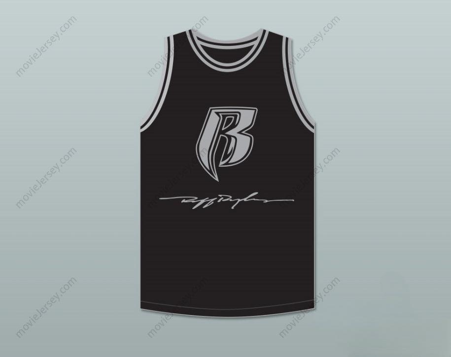 CAMISETA DE BALONCESTO NEGRA PERSONALIZADA CON NOMBRE Y NÚMERO DMX 84 ROUGH RYDERS, CON 2 PUNTADAS REFORZADAS, TALLAS S-6XL