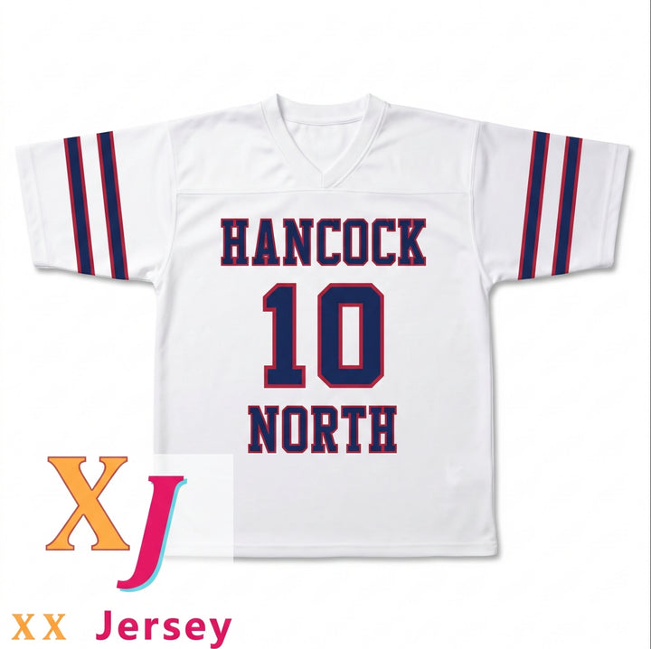 CUSTOM HAWKS BRETT FAVRE 10 HANCOCK NORTH CENTRAL HIGH SCHOOL FOOTBALL JERSEY