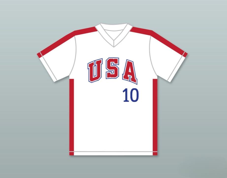 Custom Any Name Number GARY GREEN 10 1984 USA TEAM WHITE BASEBALL JERSEY Top Stitched S-6XL