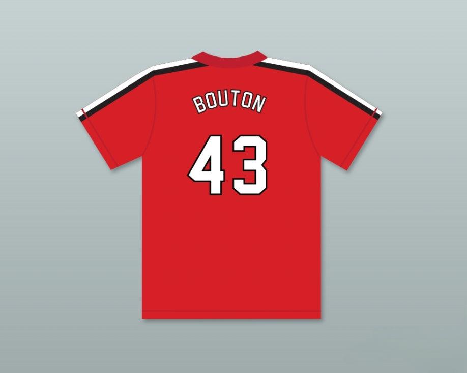Camiseta de béisbol ROJA con cualquier nombre y número de JIM BOUTON 43, THE BATTERED BASTARDS OF BASEBALL, costuras superiores, tallas S-6XL