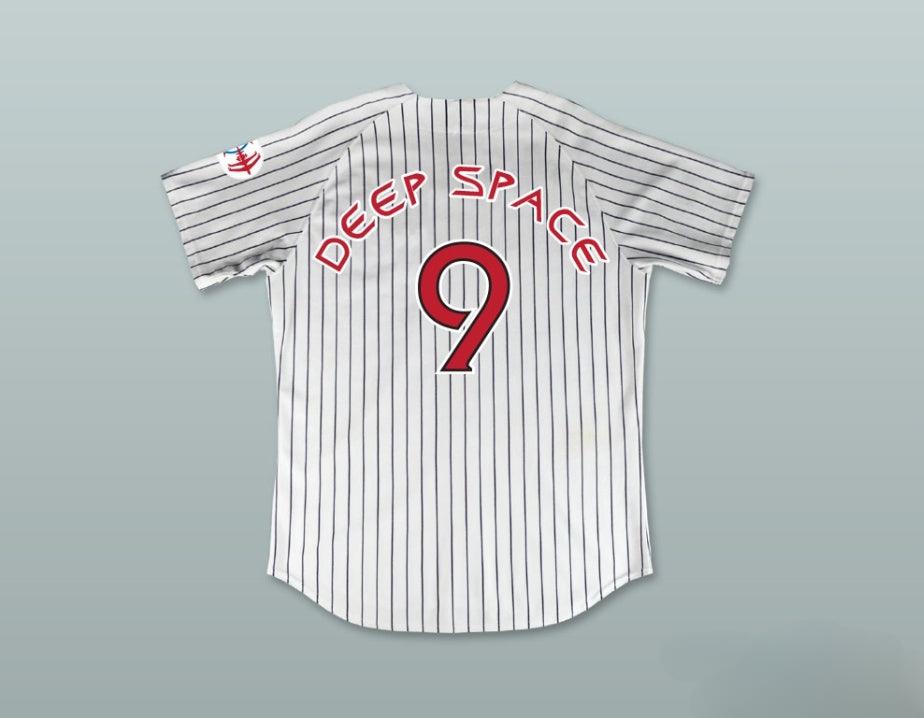 Camiseta de béisbol a rayas blancas de los NINERS DEEP SPACE, con cualquier nombre y número personalizados, con costuras, tallas S-6XL