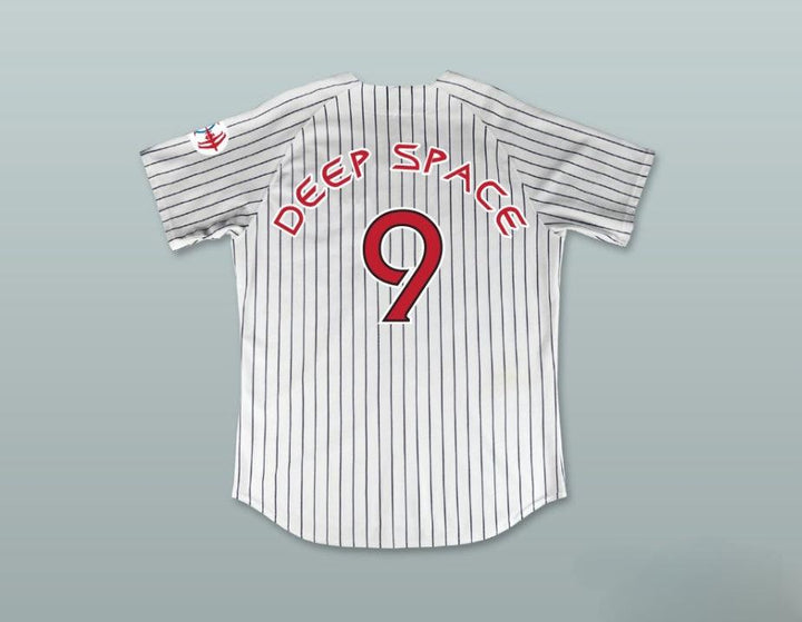 Camiseta de béisbol a rayas blancas de los NINERS DEEP SPACE, con cualquier nombre y número personalizados, con costuras, tallas S-6XL