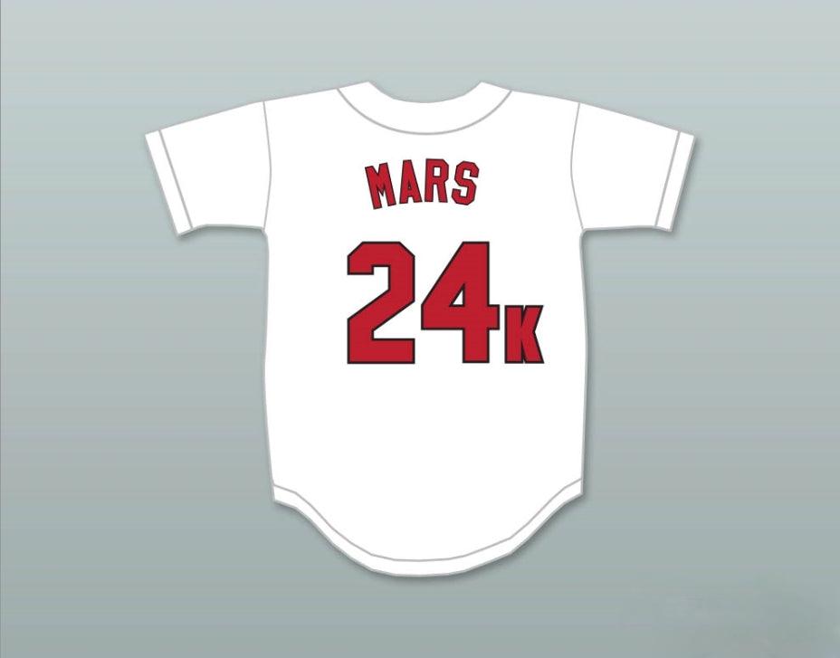 Personalizada Cualquier Nombre Número MARS 24K HOOLIGANS CAMISETA BÉISBOL BLANCA Costura Superior Tallas S-6XL