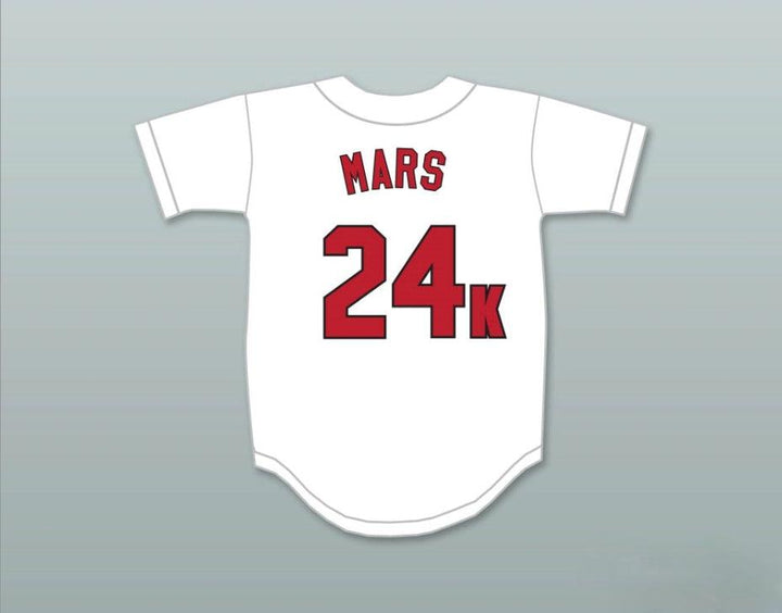 Personalizada Cualquier Nombre Número MARS 24K HOOLIGANS CAMISETA BÉISBOL BLANCA Costura Superior Tallas S-6XL