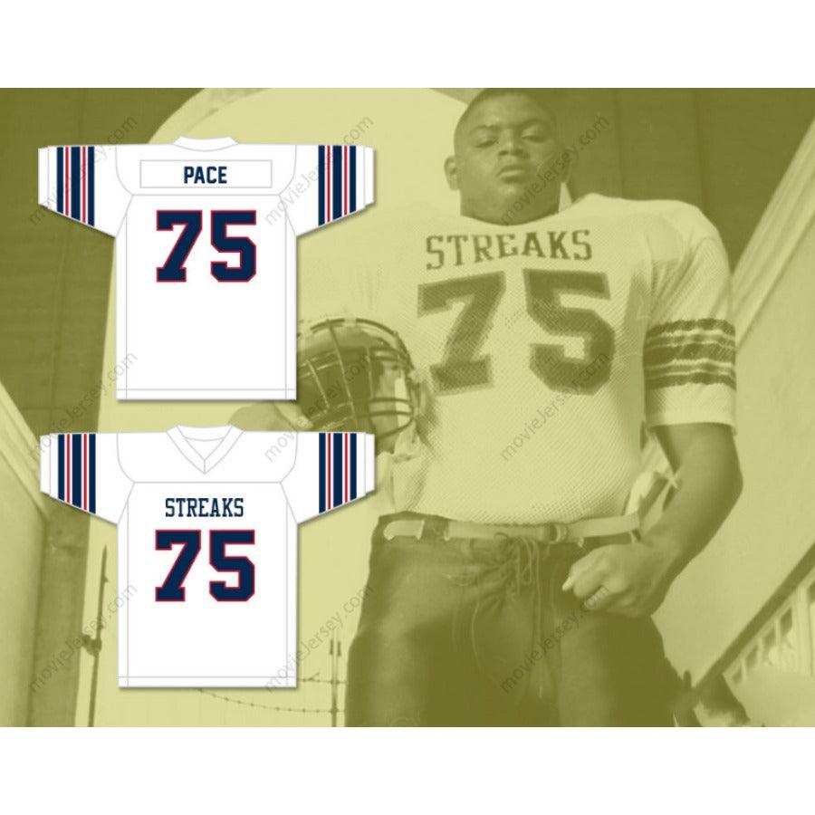 PERSONALIZA CUALQUIER Nombre Número ORLANDO PACE 75 SANDUSKY HIGH SCHOOL BLUE STREAKS Camiseta de Fútbol Cosida Tallas S-6XL