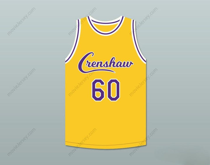 PERSONALIZADO Cualquier Nombre Número NIPSEY HUSSLE 60 CRENSHAW AMARILLO CAMISETA BALONCESTO 1 Arriba Cosido S-6XL
